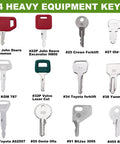 24 Key Heavy Equipment Master Set Universal Ignition Key Kit That Works With Most Heavy Machinery Rigs for Construction Jobs