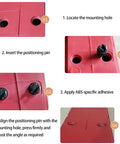 Lightweight Hollow Wall Panel Set 2 Pack 20x60 cm White Partition Blocks With Mounting Kit For Art Backgrounds Room Dividers And Home Decor Durable ABS Panels For Easy DIY Installation And Clean Modern Look. Red ABS panel mounting steps with holes and pins