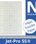 Jet Pro Soft Stretch Heat Transfer Paper For Inkjet Printers White 8.5 By 11 Inches 100 Sheets packaging display
