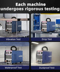 Dual Voltage 50 Amp Plasma Cutter With IGBT Inverter, 110V And 220V, undergoing vibration, drop, waterproof, and dustproof tests