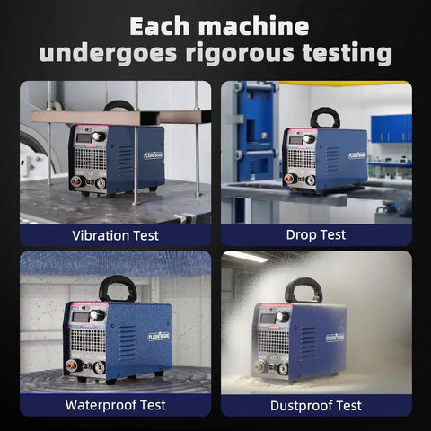 Dual Voltage 50 Amp Plasma Cutter With IGBT Inverter, 110V And 220V, undergoing vibration, drop, waterproof, and dustproof tests