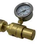 Co2 Air Shifter Regulator For Drag Racing Applications, Brass 100 Psi Piston Regulator With CGA320 Connection And Permaseal