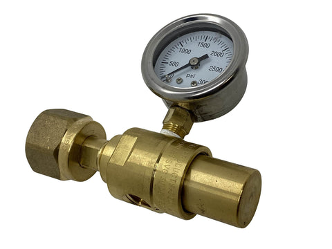 Co2 Air Shifter Regulator For Drag Racing Applications, Brass 100 Psi Piston Regulator With CGA320 Connection And Permaseal