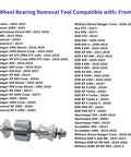 Wheel Bearing Removal And Reinstall Tool For Polaris Ranger RZR Ranger General Sportsman Fits 40 And 44 Mm Bearings