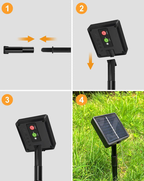 Solar panel assembly for Lit Solar Rope Lights 120LED 46FT Outdoor String Lights Waterproof With 8 Modes