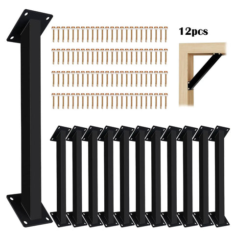 12 Piece 45 Degree Angle Support Bracket Kit For Wood Posts And Beams Heavy Duty Pergola Corner Braces Inside Joints Sturdy As Nails For Pergolas Gazebos And DIY Outdoor Projects