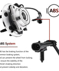 Front Wheel Hub Bearing Assembly 515036 Pair For Chevy Silverado ABS feature with connector and wiring