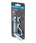 Half Inch Trailer Hitch Pin And Clip For One And A Quarter Inch Receivers, Easy Grip 105 Degree Bend, in retail packaging