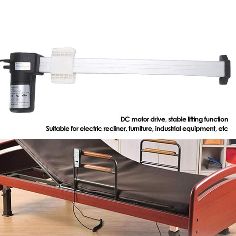 Heavy Duty 400 Mm Linear Electric Actuator With Strong Dc Motor drives smooth silent lift for recliner furniture and home mods.