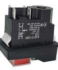 Electromagnetic Pushbutton Switch 120 Volts And 220 Volts Dual Voltage 4 Pin 16A For Garden Tools And Power Tools, front view