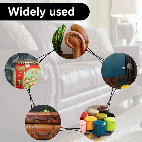 Top Shelf Metal Upholstery Tacks Legit Black Thumb Nails For Vintage Furniture Upkeep And Diy Room Decor Solid 200 Piece Set used on various furniture styles.