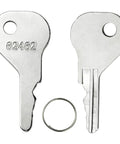 Premium Heavy Duty Replacement Keys For Pool And Garden Gate Magnetic Safety Latches Compatible With Original Series shown with metal key ring.