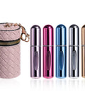 Super Portable Mini Refillable Perfume Atomizer Bottles Set - 5 Pack Of Travel Size 5ml Spray Options With Handy Bag For On-The-Go Freshness