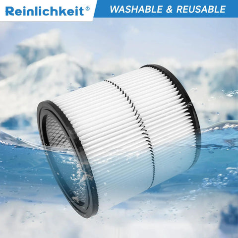 Vacuum Cartridge Filter Replacement For Dry Debris Fits 6 8 12 16 Gallon Shop Vac With Washable Pleated Paper Filter