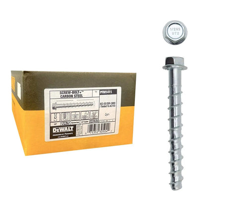 3/8 X 4 Inch Heavy-Duty Screw Bolt Concrete Anchor Zinc Plated For Fast Install Pro-Grade Tap-In Design With Edge Spacing