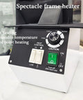 Slick Eyeglasses Frame Heater With 1500W Ceramic Core And Adjustable Thermostat For Quick Lens Adjustment Smooth Hot Cold Air Blower control panel