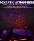 Two Pack USB Star Projector Night Light With Adjustable Romantic Settings For Car Interior Roof Lights creating a starry sky
