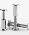 Complete Set Of Heavy Duty M6x25mm Hex Socket Cap Bolts With Allen Wrench And Barrel Nuts Zinc Steel Furniture Hardware Hella Tough For Cribs And Cabinets No Sweat Assembly Guaranteed, showing a close-up of bolts.