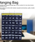 Slick Heavy Duty 30 Pocket Wall Hanging Storage Bag Oxford Cloth Organizer 31x24 inches for phones, chargers, and keys, durable use.