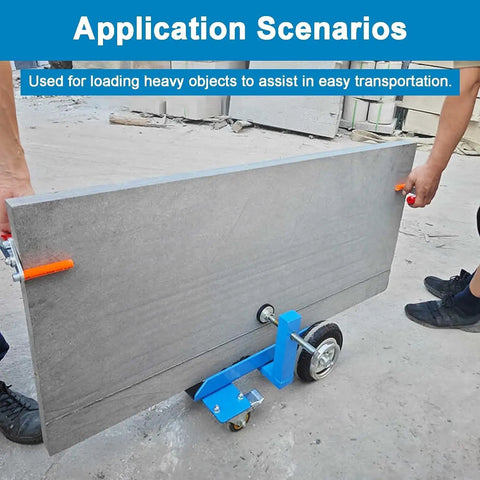 Heavy Duty Panel Dolly Cart 1100lb Capacity Slab Roller used for loading heavy objects for easy transportation.