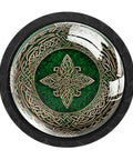 Celtic 3D pattern on crystal glass surface of 4 Pack Dope Celtic National Art Drawer Knobs Cabinet Hardware With Crystal Glass Surface And 3D Pattern On A Stainless Steel Base Easy To Install For Dresser Cabinets And Furniture Makeovers