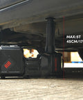5 Ton Electric Floor Jack Kit With Inflator Pump And LED Light, lifting SUV MPV Sedan from 6 to 17.7 inches, under a car