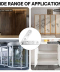 360 Degree Pivot Hidden Door Hinges Set in various applications: wooden door, creative screen, fire door, cabinets. 304 Stainless Steel.