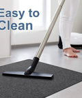 55X35 Inches Anti Slip Chair Mat For Hardwood Floors Under Desk being cleaned with a vacuum, durable and odorless