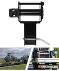 Heavy Duty Trailer Stake Pocket Winch For Cargo Securing, 2-Hole Black Ratchet, ideal for securing loads on flatbed trailers