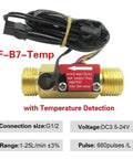 Water Flow Sensor Flow Meter For Home Plumbing Brass Body Liquid Flow Rate Sensor With Digital Monitoring Detector YF B7 Temp