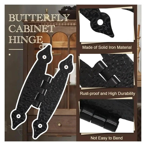 Heavy Duty 20 Pack 3 Point 5 Inch Black Antique H Hinges For Cabinets And Doors Flat Flush Mount Cold Rolled Steel 270 Degree Swing