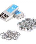 Lock Nuts And Truck Washers Kit For Skateboards 30 Piece Set showing metal washers and nuts with storage tin