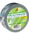 Heavy Duty HVAC Duct Sealing Tape For Rigid And Flexible Ductwork In Homes Indoors And Outdoors Silver 1.88 Inch Wide By 30 Yards Roll UL181AP Listed Temperature Range From Minus 20 To 200 Fahrenheit Indoor Outdoor Use Flame And Smoke Rated Duck Brand