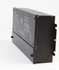 Side view of black 24V 192W LED Power Supply Driver Non Dimmable Multi Channel Output 96W Per Channel Waterproof for LED strips.