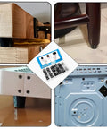 124Pcs Rubber Feet Kit With 3 Size Screws For Cutting Boards Furniture Cabinets And Electronics No Slip Bumpers To Stop Slips Protect Surfaces And Eliminate Wobble With Easy Screw On Stabilizers For Any Project displayed on cutting board, chair, electronics, and more.