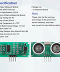 Front view of Pro Grade Analog Ultrasonic Distance Sensor US-016 with Analog Voltage Output, Accurate 2cm to 300cm Range, 5V DC shown