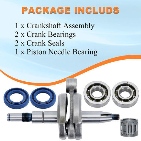 Heavy Duty Replacement Crankshaft Bearings And Oil Seals Kit For Stihl MS271 MS291 Chainsaws with parts displayed