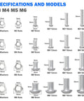 Complete 540-Piece Metric Hex Socket Head Cap Screws And Nuts Kit M3 To M6 with various lengths and sizes