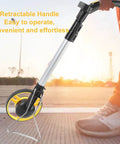 FTVOGUE Folding Distance Measuring Wheel with Digital Display and 99999.9FT Range, retractable handle for easy measurement.