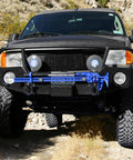 Off-road vehicle with Six Pack Half Inch D Ring Shackle Heavy Duty Tow Strap Winch Off Road Vehicle Recovery Two Ton Black