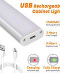 Wireless Motion Sensor Light Indoor 80 LED Dimmable Closet Lights USB Rechargeable Under Cabinet Lighting Magnetic Stick On