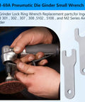 Heavy Duty Pneumatic Die Grinder Wrench Kit 2 Piece Set Including 301 69A Small And 301 69B Large Replacement Jaws in use with air tool.