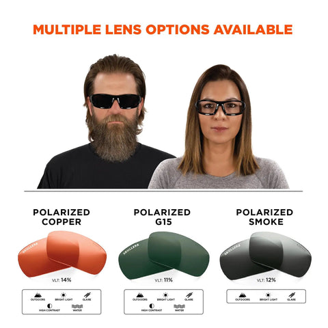 Odin Polarized Safety Sunglasses With Kryptek Typhon Frame And Copper Lens, Impact Resistant Full Frame, Glare Reducing Polarized Lenses, Nearly 100 Percent UV Protection, ANSI Z87 Plus Certified For Tough Work And Outdoor Action