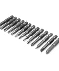 Heavy Duty 13 Piece Special Shape Screwdriver Insert Bit Set With Phillips Slotted Spanner Y Style Triangle And Inner Cross Heads No Fuss Cr V Steel for quick swap.