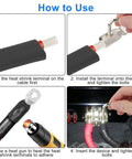 Step-by-step guide for Beefy 0 Gauge Wire Terminal Connectors Kit With 1/0 AWG Car Battery Cable Butt Connectors setup