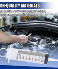 GAOLAOSY brake bleed kit with 100 mL syringe and 50 cm hose in use under car hood.