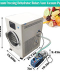 Heavy Duty Four Tray 110V Vacuum Freeze Dryer Machine For Home Kitchens With Stainless Steel Trays with rotary vane vacuum pump.