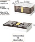 Heavy Duty 17.4 Gallon Lidded Storage Bins Stackable And Collapsible Set Of Three showing dimensions and folding feature.