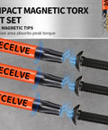 Badass Security Torx Bit Set With Heavy Duty Magnetic Grip And Impact Ready Steel Construction Featuring Three Inch Extended Reach Star Tips For T5 To T40 Jobs with CNC magnetic tips and bolts.