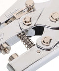 Close-up of Heavy Duty Single Hole Punch Plier with steel build for office and crafting, ideal for cardstock and badges.